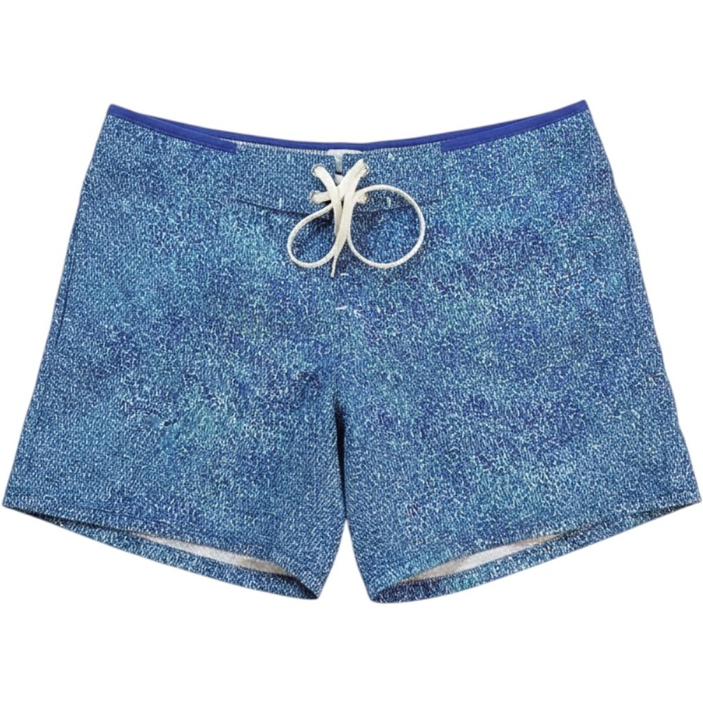 Maui Rippers Women Blue Green Micro Print Board Shorts Swim Trunks Size 4